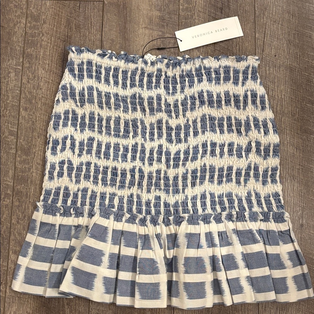 Veronica Beard Aloya Smocked Skirt - Picture 2 of 5